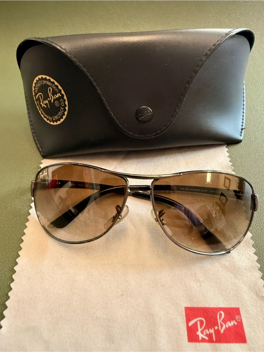 Ray-Ban Men’s Aviator Sunglasses - Warrior